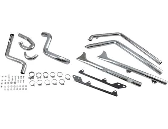 Bassani Fishtail True Dual Auspuffanlage 30" Chrom 1 Bassani Fishtail True Dual Auspuffanlage 30" Chrom