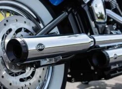 S&S Endschalldämpfer Grand National Chrom & Schwarze Kappen -Elektrik Blitz Angebote Store 18011380 35