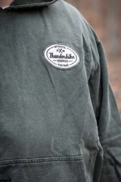 Thunderbike Hoodie Garage Olive Grün -Elektrik Blitz Angebote Store 19 30 1194v 31