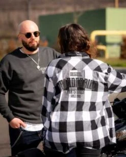 Thunderbike Flanellhemd Original Weiß/schwarz -Elektrik Blitz Angebote Store 19 32 1272v 4