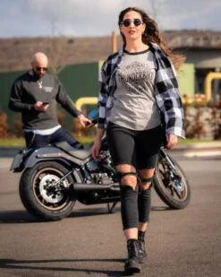 Thunderbike Flanellhemd Original Weiß/schwarz -Elektrik Blitz Angebote Store 19 32 1272v 2