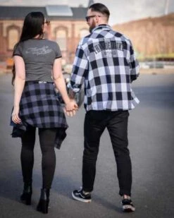 Thunderbike Flanellhemd Original Weiß/schwarz -Elektrik Blitz Angebote Store 19 32 1272v 3