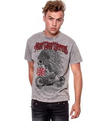 West Coast Choppers Chief T-Shirt Hellgrau 1 West Coast Choppers Chief T-Shirt Hellgrau