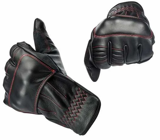 Biltwell Belden Handschuhe Schwarz/redline 2 Biltwell Belden Handschuhe Schwarz/redline – Bild 2