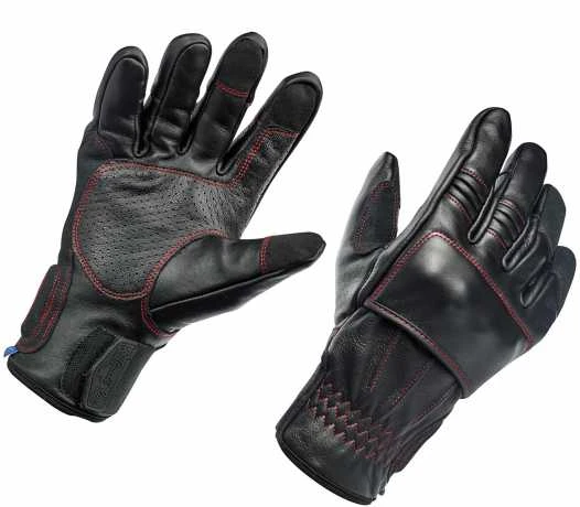 Biltwell Belden Handschuhe Schwarz/redline 1 Biltwell Belden Handschuhe Schwarz/redline