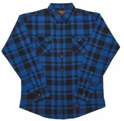 West Coast Choppers La Bomba Herringbone Flannel Hemd Blau/schwarz -Elektrik Blitz Angebote Store 588633v1