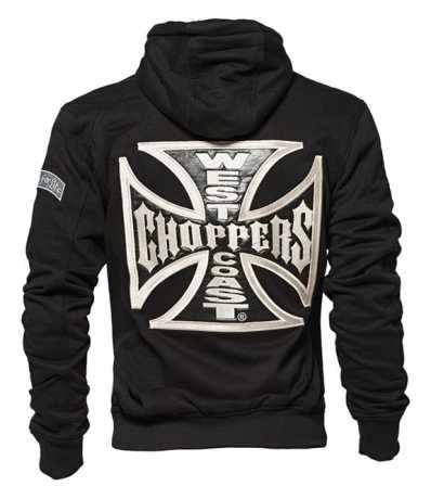 West Coast Choppers Cross Panel Zip Hoodie Schwarz 2 West Coast Choppers Cross Panel Zip Hoodie Schwarz – Bild 2