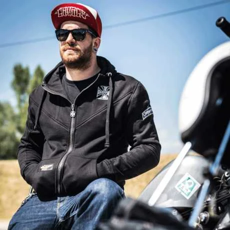 West Coast Choppers Cross Panel Zip Hoodie Schwarz 3 West Coast Choppers Cross Panel Zip Hoodie Schwarz – Bild 3
