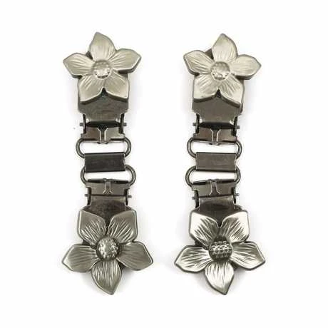 Ryder Front Laced Boot Clips Flower 1 Ryder Front Laced Boot Clips Flower
