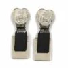 Ryder Front Stirrups Boot Clips Heart/Skull Chrome