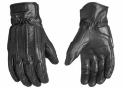 Roland Sands Rourke Leder Handschuhe Schwarz