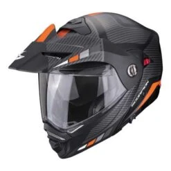 Scorpion Adx-2 Camino Helm Matt Schwarz/silber/orange