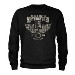 Evel Knievel Motorcycles Sweatshirt Schwarz