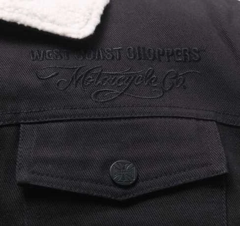 West Coast Choppers Sherpa Lined Canvas Jacke Schwarz 4 West Coast Choppers Sherpa Lined Canvas Jacke Schwarz – Bild 4