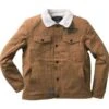 West Coast Choppers Sherpa Lined Canvas Jacke Braun