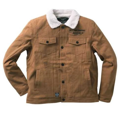 West Coast Choppers Sherpa Lined Canvas Jacke Braun 1 West Coast Choppers Sherpa Lined Canvas Jacke Braun