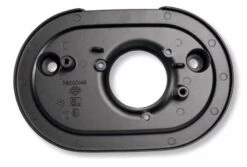 Airbox Grundplatte Oval Schwarz Matt