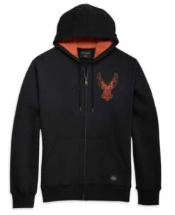 Harley-Davidson Zip Hoodie Road Captain Schwarz
