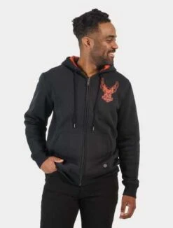 Harley-Davidson Zip Hoodie Road Captain Schwarz -Elektrik Blitz Angebote Store 96008 23vm harley52