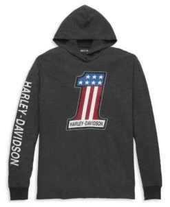 Harley-Davidson Hoodie #1 Race Slub Schwarz