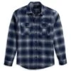Harley-Davidson Flanellhemd Safari Karo Blau