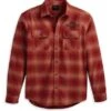 Harley-Davidson Flanellhemd Safari Karo Orange