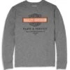Harley-Davidson Longsleeve Oil Can Bar & Shield Jersey Grau