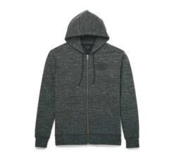 Harley-Davidson Zip Hoodie Bar & Shield Dunkelgrau Meliert