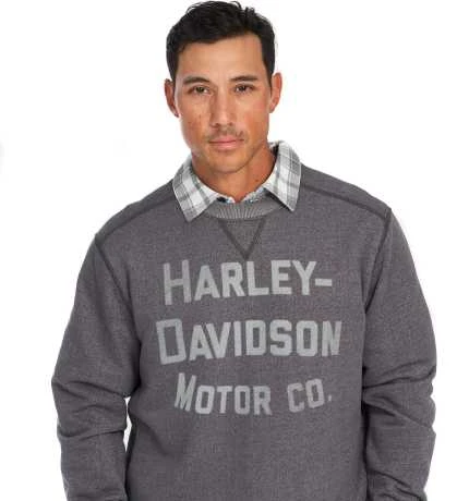 Harley-Davidson Sweatshirt Amplifier Crew Grau 3 Harley-Davidson Sweatshirt Amplifier Crew Grau – Bild 3
