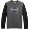 Harley-Davidson Longsleeve Contrast Sleeve Grau/schwarz