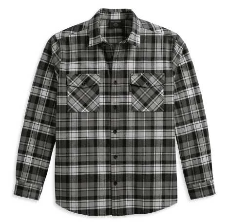 Harley-Davidson Hemd Essence Flannel Schwarz/grau 1 Harley-Davidson Hemd Essence Flannel Schwarz/grau