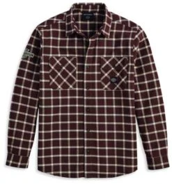 Harley-Davidson Flannelhemd Harley Braun Kariert
