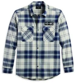 Harley-Davidson Flannelhemd HD-MC Blau Kariert