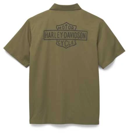 Harley-Davidson Kurzarmhemd Holdout Grün 2 Harley-Davidson Kurzarmhemd Holdout Grün – Bild 2