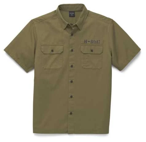 Harley-Davidson Kurzarmhemd Holdout Grün 1 Harley-Davidson Kurzarmhemd Holdout Grün