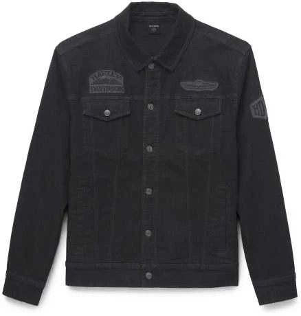 Harley-Davidson Tour Denim Jacke Schwarz 1 Harley-Davidson Tour Denim Jacke Schwarz
