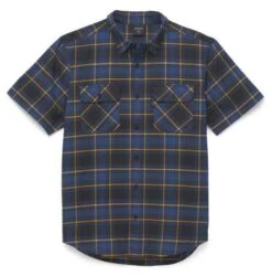 Harley-Davidson Kurzarmhemd Karo Blau/schwarz/gelb