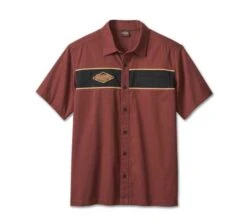 Harley-Davidson Kurzarmhemd 120th Anniversary Dunkelrot