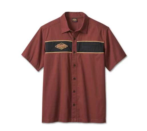 Harley-Davidson Kurzarmhemd 120th Anniversary Dunkelrot 1 Harley-Davidson Kurzarmhemd 120th Anniversary Dunkelrot