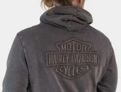 Harley-Davidson Hoodie Kickstart Dunkelgrau 5 Harley-Davidson Hoodie Kickstart Dunkelgrau -Elektrik Blitz Angebote Store 96773 23vm 3