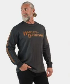 Harley-Davidson Longsleeve Whiplash Schwarz -Elektrik Blitz Angebote Store 96813 23vm 3