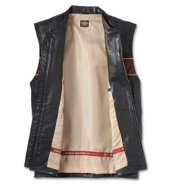 Harley-Davidson Lederweste 120th Anniversary Schwarz 5 Harley-Davidson Lederweste 120th Anniversary Schwarz -Elektrik Blitz Angebote Store 97036 23vm 31