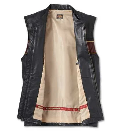 Harley-Davidson Lederweste 120th Anniversary Schwarz 3 Harley-Davidson Lederweste 120th Anniversary Schwarz – Bild 3