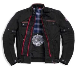 Harley-Davidson Denim Jacke Bailey Schwarz -Elektrik Blitz Angebote Store 97166 23em 31