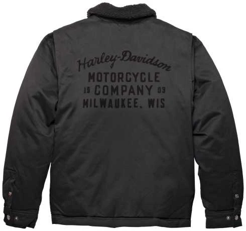 Harley-Davidson Twill Jacke Milwaukee Schwarz 2 Harley-Davidson Twill Jacke Milwaukee Schwarz – Bild 2