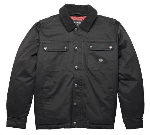Harley-Davidson Twill Jacke Milwaukee Schwarz 1 Harley-Davidson Twill Jacke Milwaukee Schwarz