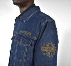 Harley-Davidson Denim Jeansjacke Blau 5 Harley-Davidson Denim Jeansjacke Blau -Elektrik Blitz Angebote Store 97452 21vm 31