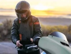 Harley-Davidson Lederjacke Hwy-100 Waterproof -Elektrik Blitz Angebote Store 98000 22em 4