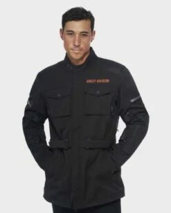 Harley-Davidson Jacke Quest Triple Vent Schwarz -Elektrik Blitz Angebote Store 98127 22em 3