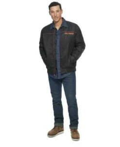 Harley-Davidson Jacke Timeless Bar & Shield Schwarz/orange -Elektrik Blitz Angebote Store 98401 22vm 53